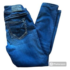 Silver‎ Jeans Women’s Size 28 Mid Skinny Denimation Suki -Hemmed